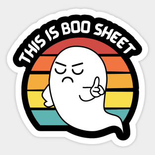 This Is Boo Sheet Ghost Vintage Halloween Costume Men Women Sticker